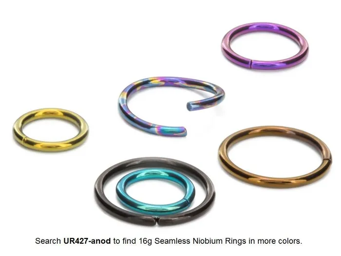 16g Black Seamless Niobium Ring Price Per 1 Painful Pleasures Anal