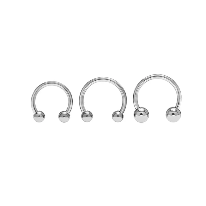 16g Externally Threaded Titanium Circular Barbell w Balls Price Per 1 Painful Pleasures Dildos