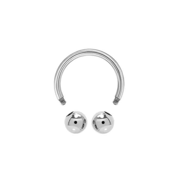 16g Externally Threaded Titanium Circular Barbell w Balls Price Per 1 Painful Pleasures Dildos