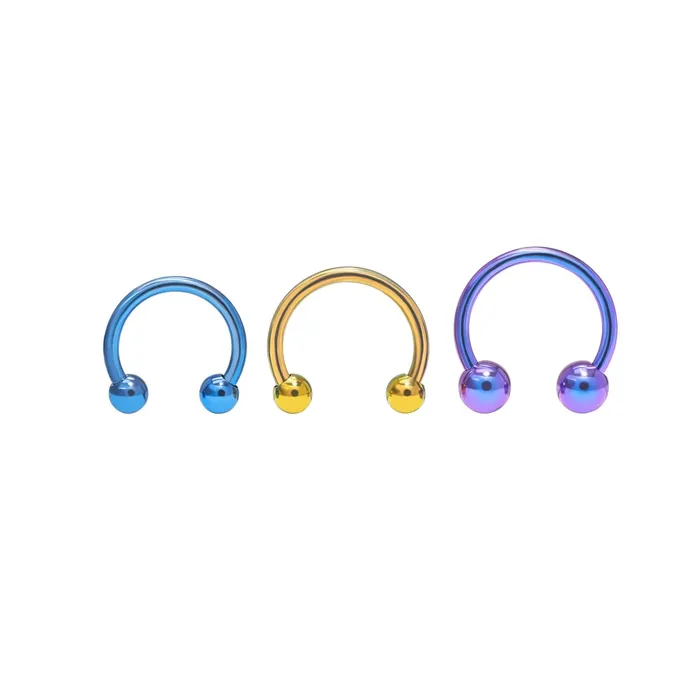 16g Externally Threaded Titanium Circular Barbell w Balls Price Per 1 Painful Pleasures Dildos