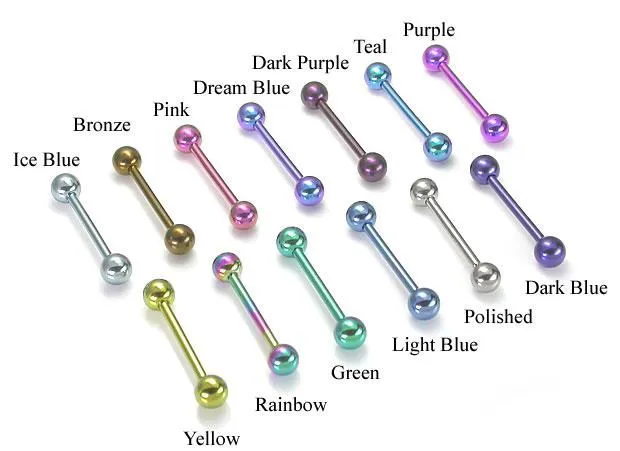 16g Titanium Straight Barbell Externally Threaded Painful Pleasures Female Sex Toys