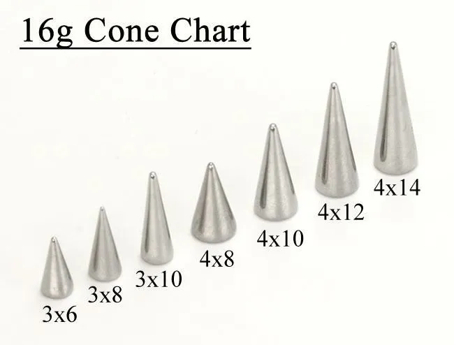 18g16g Big Replacement Steel Cone Price Per 1 Painful Pleasures Dildos