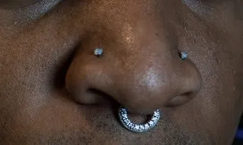 18g Sterling Silver With Gems Septum or Earring Jewelry Elementals Organics Male Sex Toys