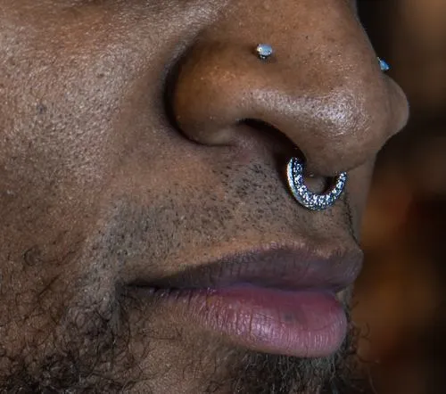 18g Sterling Silver With Gems Septum or Earring Jewelry Elementals Organics Male Sex Toys