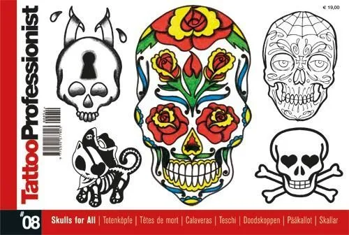 3ntini Anal Tattoo Professionist 8 Skulls for All Tattoo Book