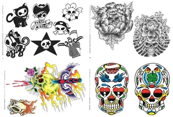 3ntini Anal Tattoo Professionist 8 Skulls for All Tattoo Book
