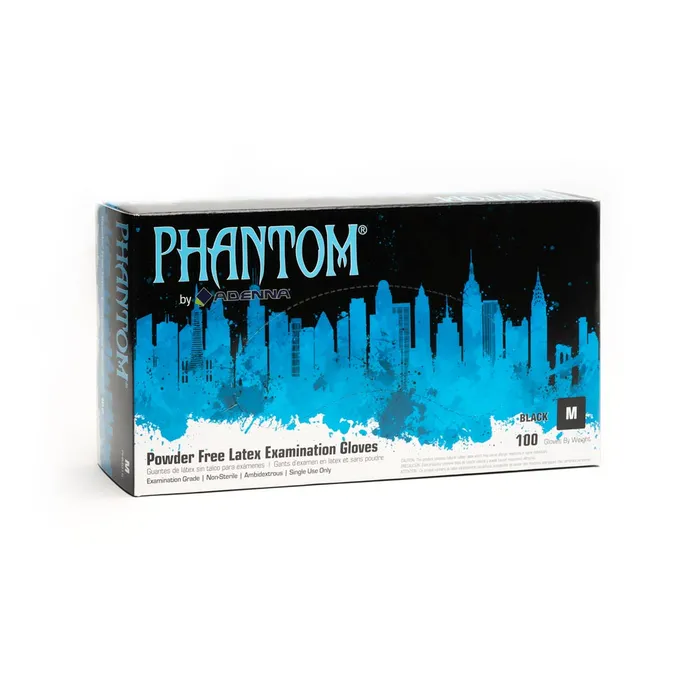 Adenna Anal Black Phantom Medical Latex Gloves Box of 100