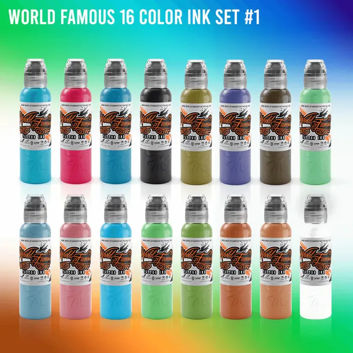 Anal 16 Color Ink Set 1 1oz World Famous