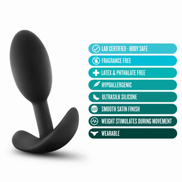 Anal Adventures Slim Vibra Weighted Plug Small Blush Male Sex Toys