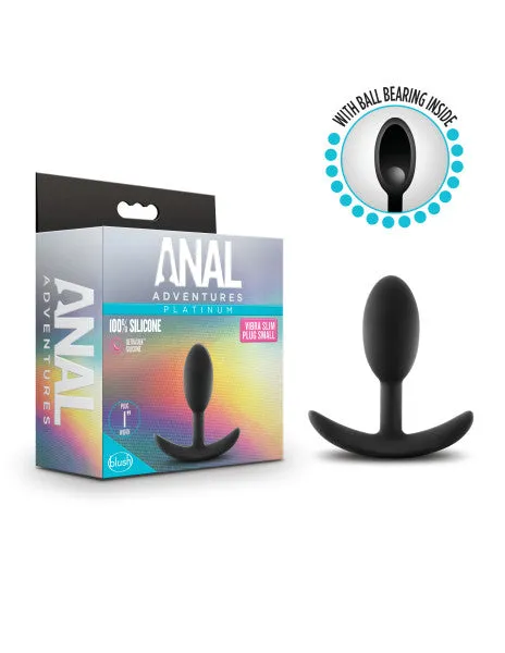Anal Adventures Slim Vibra Weighted Plug Small Blush Male Sex Toys