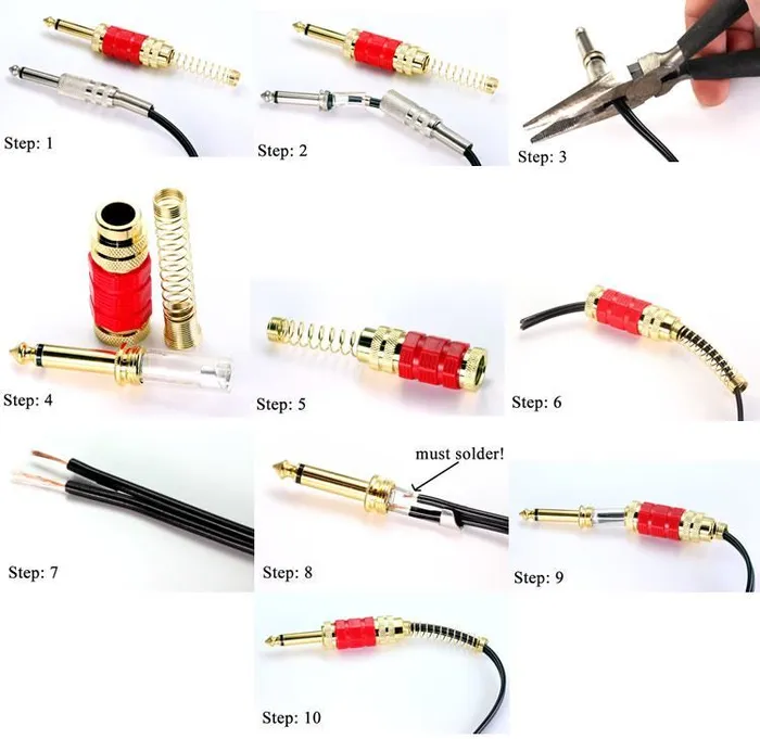 Anal Deluxe Gold Plated Quarter Inch Jack Mono Plug With Red Accent Precision