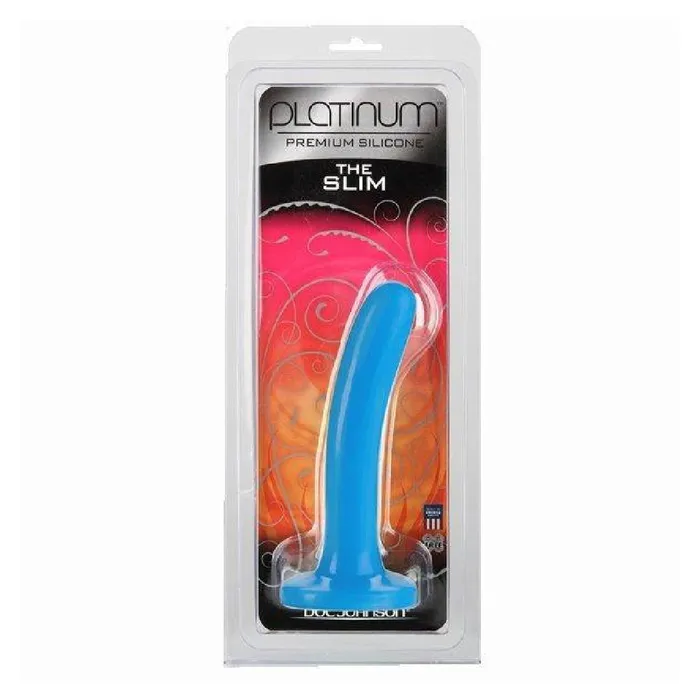 Anal Doc Johnson The Slim Anal 6 Inch Silicone Dildo Blue
