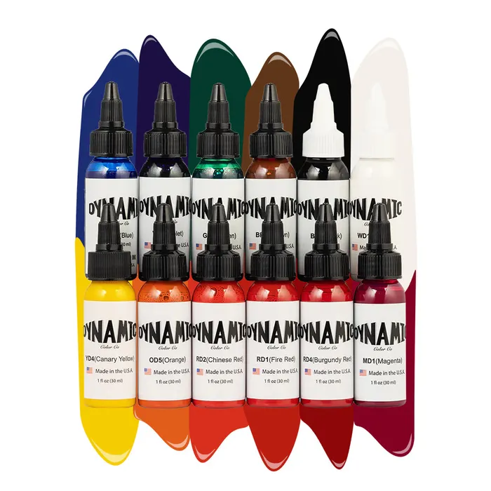 Anal Dynamic Dynamic OG Tattoo Ink Color Set 1 oz Bottles