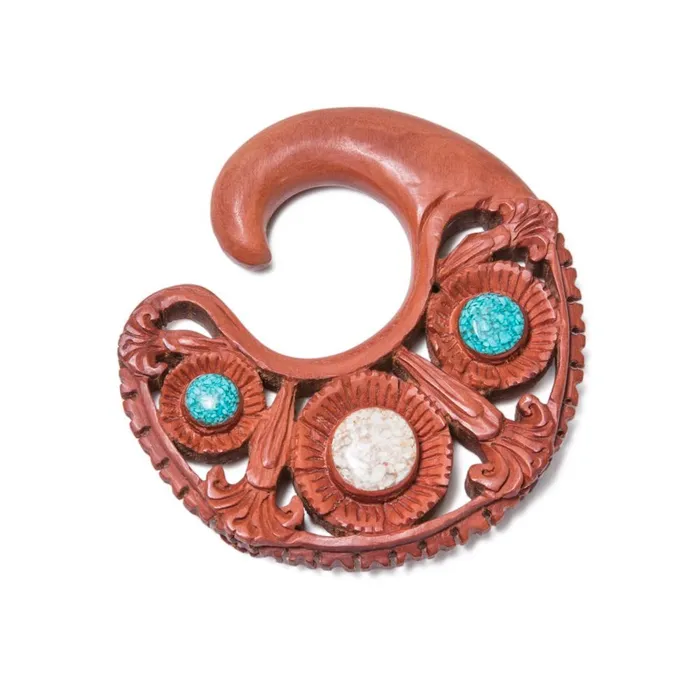 Anal Elementals Organics Intricate Flower of Life Saba Wood Hangers 3mm 12mm Price Per 2