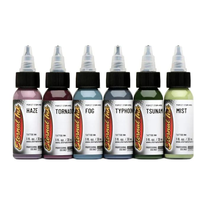 Anal Eternal Mike DeVries Perfect Storm Set of 6 1oz Bottles Eternal Tattoo Ink