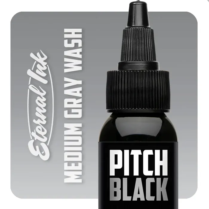 Anal Eternal Pitch Black Medium Dark Gray Wash Eternal Ink Pick Size