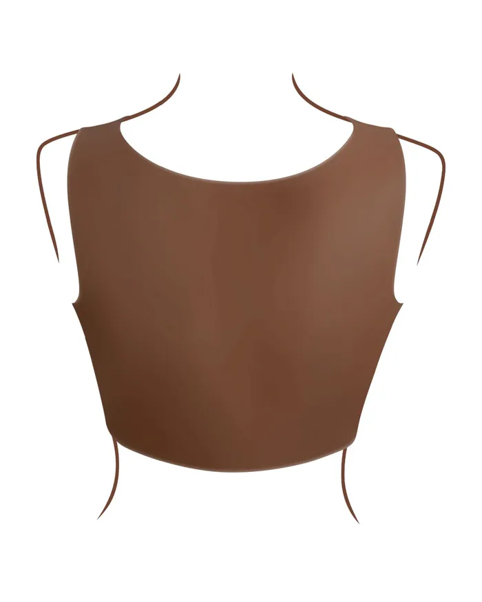 Anal Evolved Novelties Gender X Wearable Silicone D Cup Breasts Chocolate