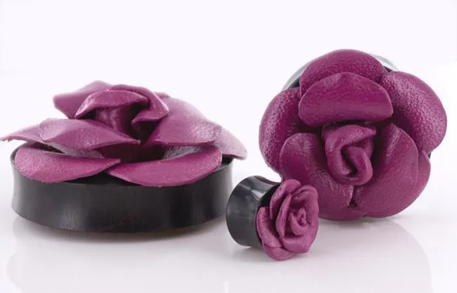 Anal Georgia OKeeffe Leather Flower Double Flare Horn Plug Price Per 1 Elementals Organics