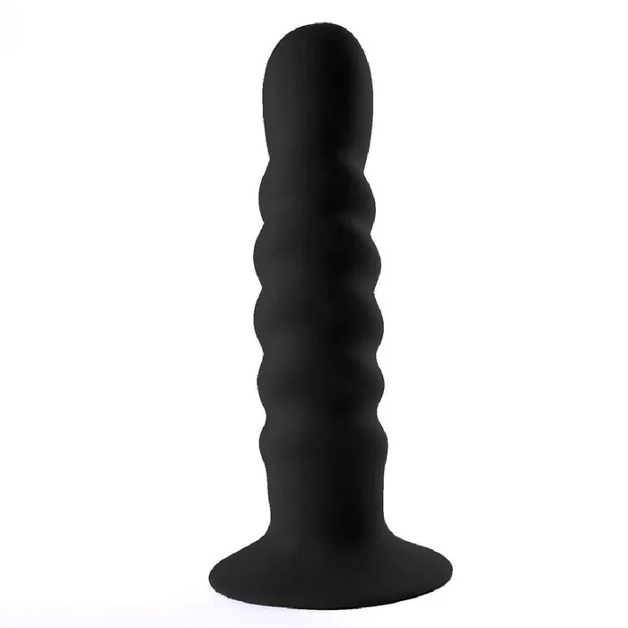 Anal Maia Toys Kendall Firm Silicone 8 Inch Ribbed Dildo Black