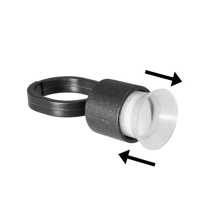 Anal Precision Cosmetic Ink Cup Holder Finger Ring Black Bag of 50