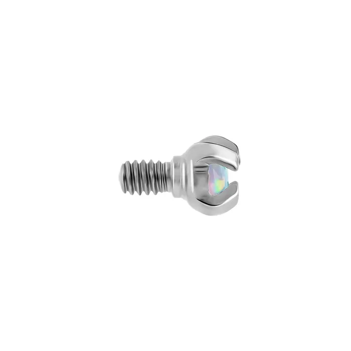 Anal Tilum Tilum 14g12g Internally Threaded Square ProngSet 2mm Round Opal Top Price Per 1