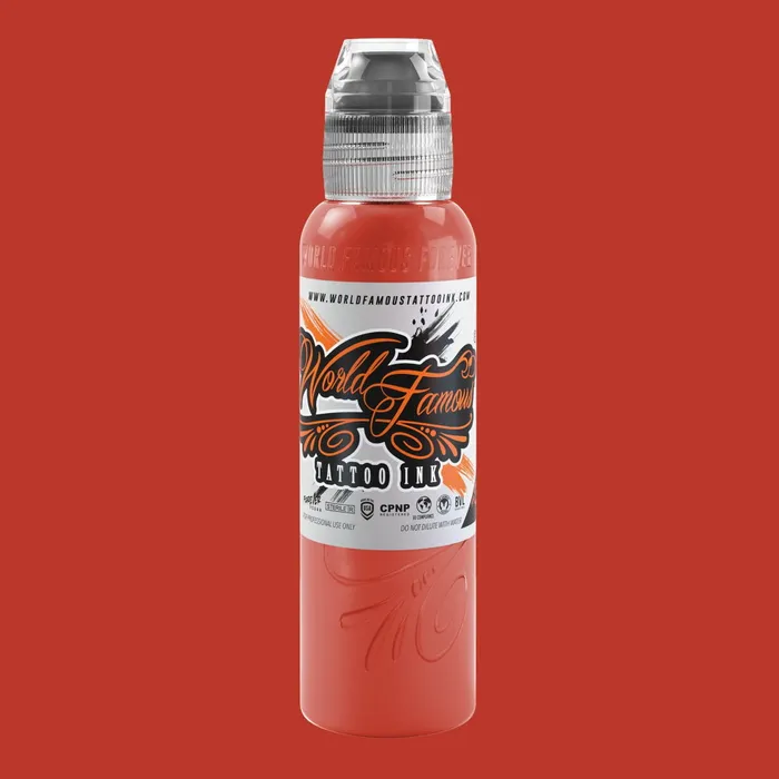 Anal World Famous Dima NBK Fire Red Set World Famous Tattoo Ink 1oz