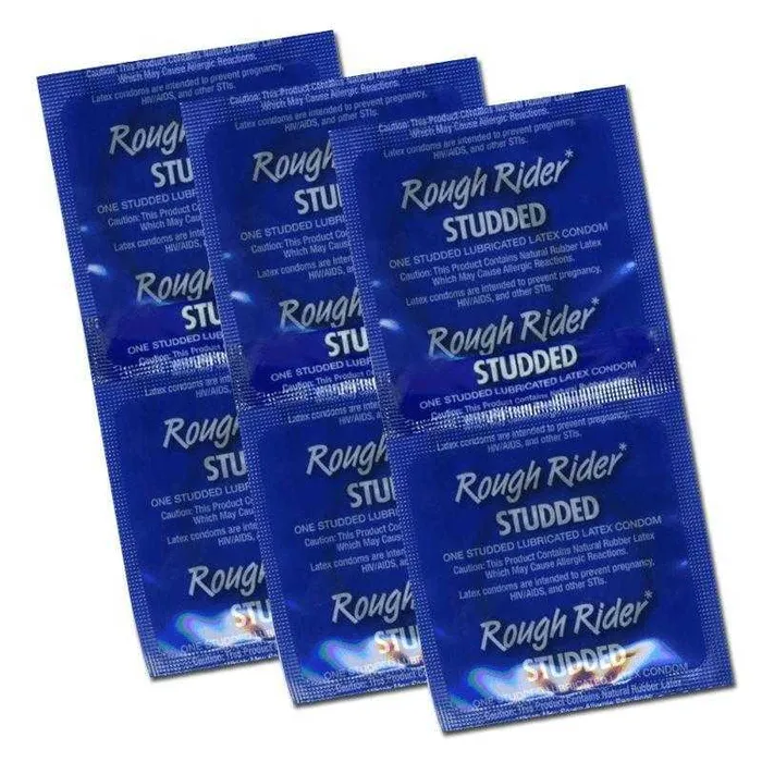 Ansell Healthcare Inc Male Sex Toys Rough Rider Studded Bulk 6 Pack BULK