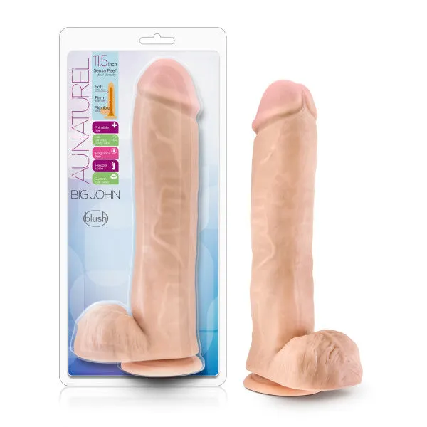 Big John 115 Inch Dual Density Suction Cup Dildo Vanilla Blush Dildos