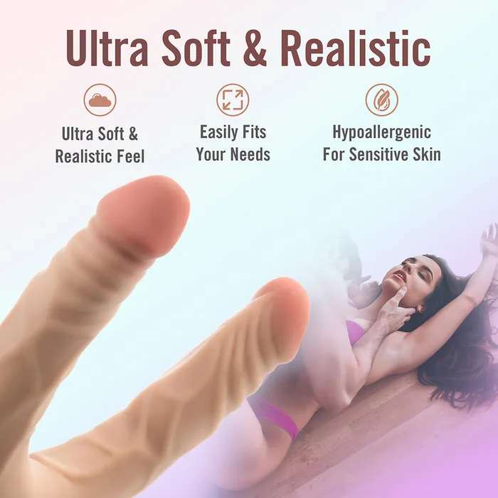 Blush Dildos Dr Skin Plus 14 Inch Posable Double Dildo Vanilla