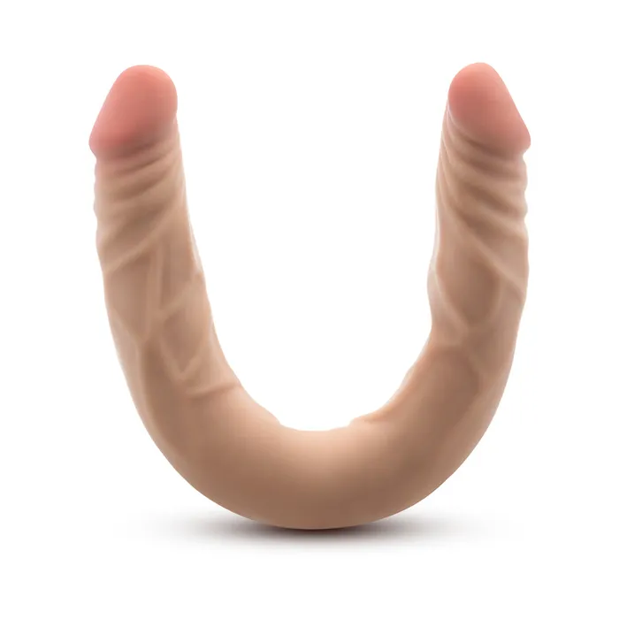 Blush Dildos Dr Skin Plus 14 Inch Posable Double Dildo Vanilla