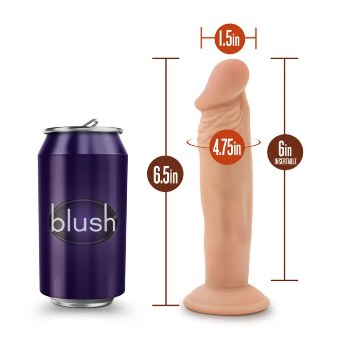 Blush Dildos Dr Skin Realistic Slim 6 Inch Dildo Vanilla