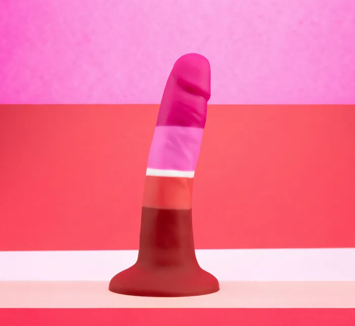 Blush Lesbian Pride 55 Inch Silicone Suction Cup Dildo Dildos
