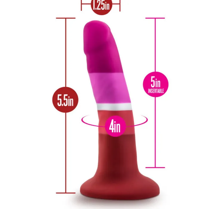 Blush Lesbian Pride 55 Inch Silicone Suction Cup Dildo Dildos
