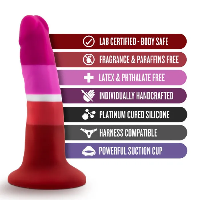 Blush Lesbian Pride 55 Inch Silicone Suction Cup Dildo Dildos