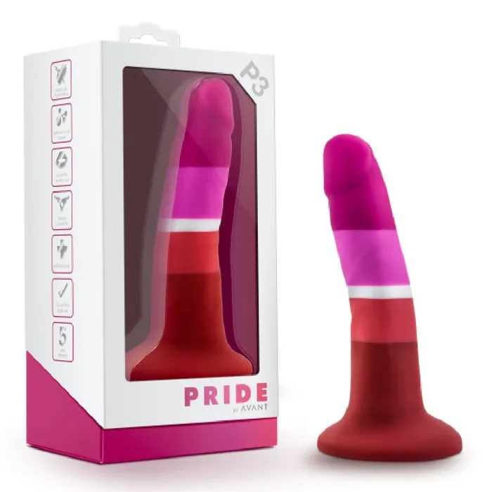 Blush Lesbian Pride 55 Inch Silicone Suction Cup Dildo Dildos