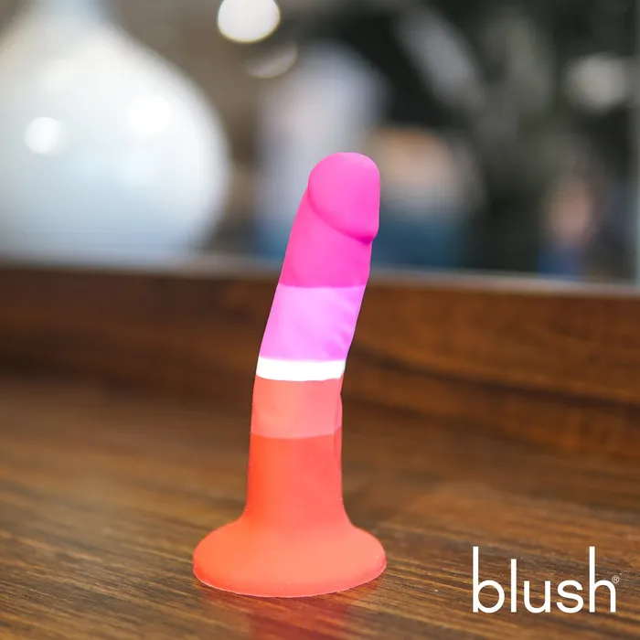 Blush Lesbian Pride 55 Inch Silicone Suction Cup Dildo Dildos