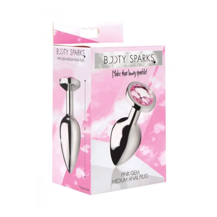 Booty Sparks Pink Gem Anal Plug 3 Sizes XR Brand Male Sex Toys