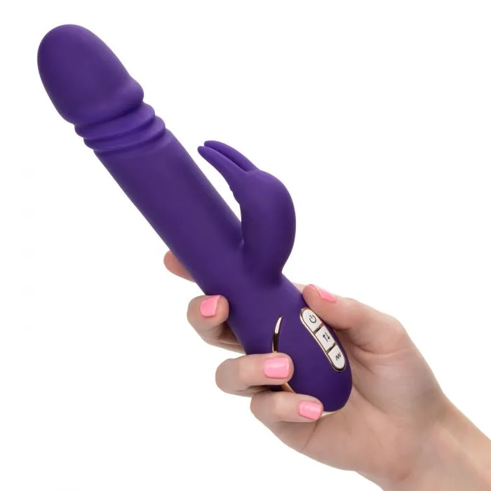 California Exotics Female Sex Toys Jack Rabbit Signature Silicone Thrusting Rabbit GSpot Vibrator Rechargeable