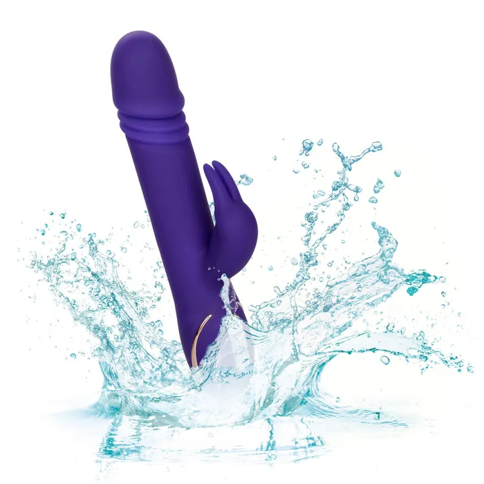 California Exotics Female Sex Toys Jack Rabbit Signature Silicone Thrusting Rabbit GSpot Vibrator Rechargeable