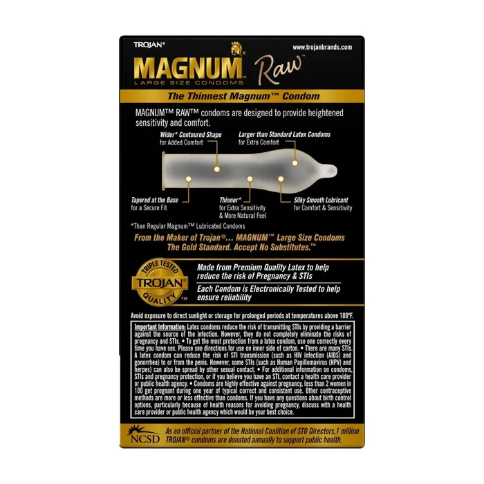 Church Dwight Co Vibrators Trojan Magnum Raw 10ct
