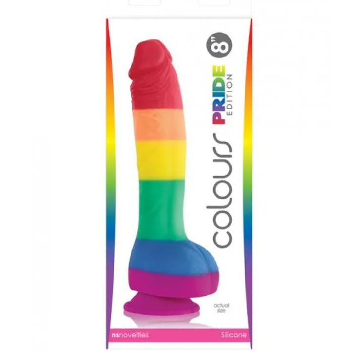 Colours Pride Edition Rainbow Silicone 95 Inch Dildo NS Novelties Dildos