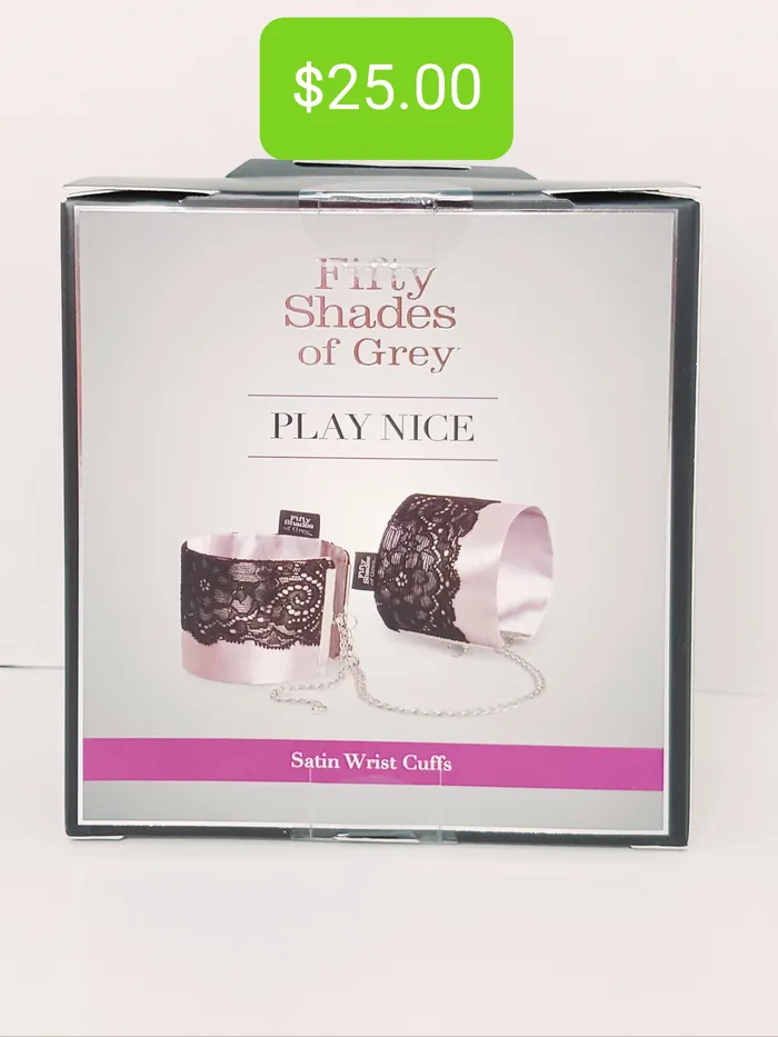 Couples 50 Shades of Grey Play Nice Wrist Cuffs Pleasher Spot