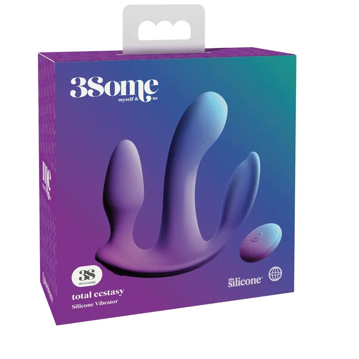 Couples Pipedream Products Total Ecstasy Remote Controlled Double Penetration Vibrator