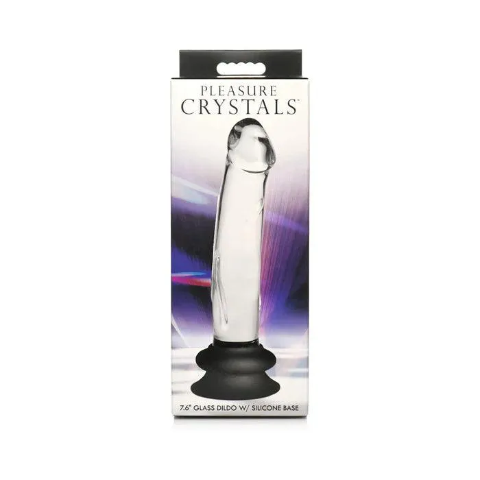 Curve Novelties Inc Anal Pleasure Crystal Glass Dildo with Silicone Base 76 Inch