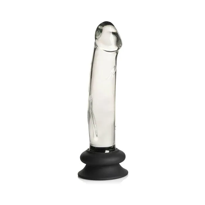 Curve Novelties Inc Anal Pleasure Crystal Glass Dildo with Silicone Base 76 Inch