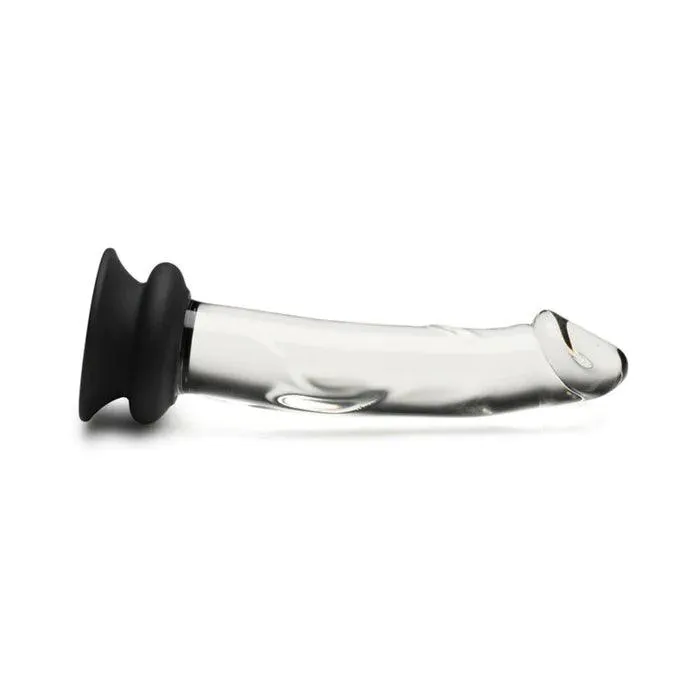 Curve Novelties Inc Anal Pleasure Crystal Glass Dildo with Silicone Base 76 Inch