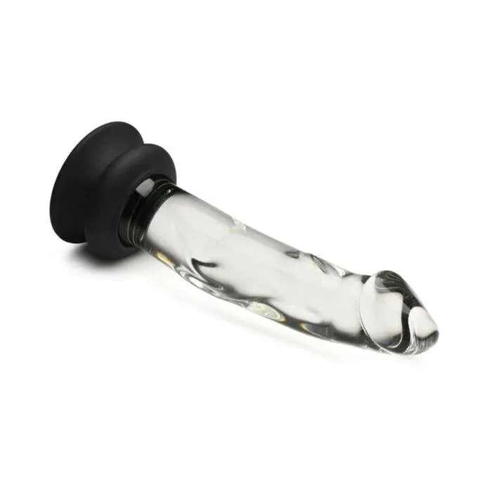 Curve Novelties Inc Anal Pleasure Crystal Glass Dildo with Silicone Base 76 Inch