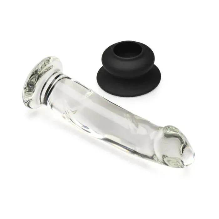 Curve Novelties Inc Anal Pleasure Crystal Glass Dildo with Silicone Base 76 Inch