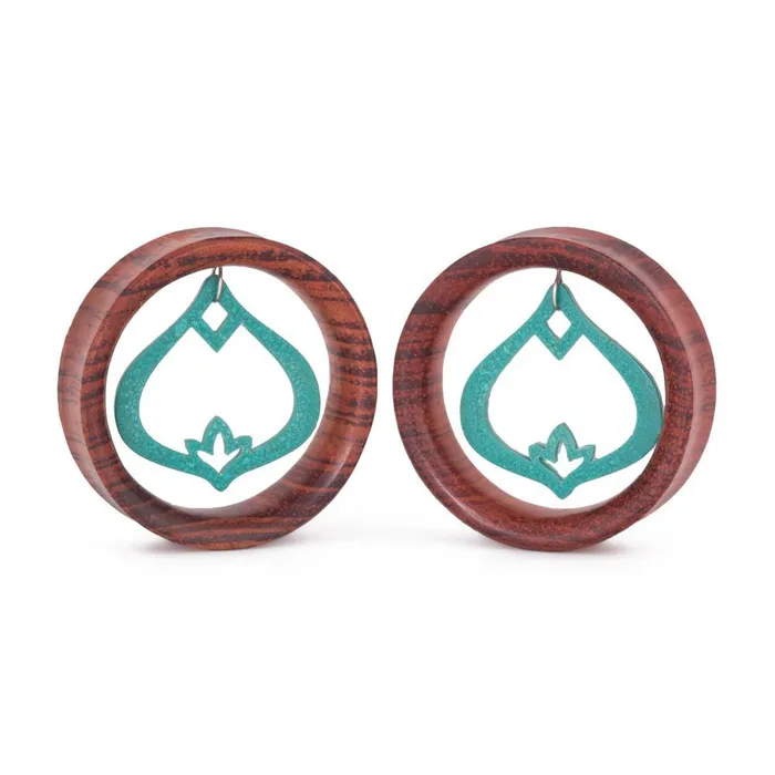 Dangling Turquoise Lakshmis Tear Drop Lotus Red Tigerwood Tunnel 20mm50mm Price Per 1 Elementals Organics Vibrators Dangling Turquoise Lakshmis Tear Drop Lotus Red Tigerwood Tunnel 20mm50mm Price Per 1 Elementals Organics Vibrators