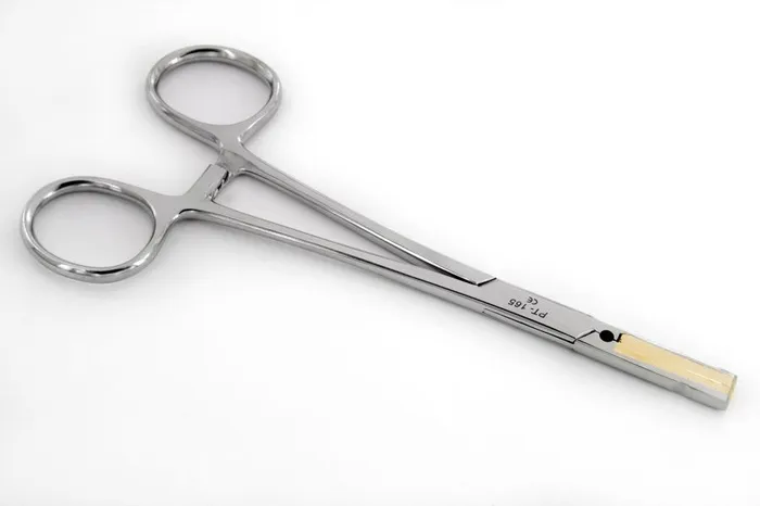 Dermal Anchor Locking Forceps 55 with Brass Tips Pierced Tools Male Sex Toys